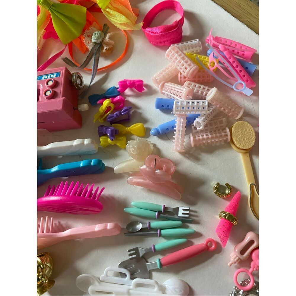 Vintage Barbie Accessories- Popcorn Maker Hair Kitchen Brushes 1980’s - Picture 4 of 7